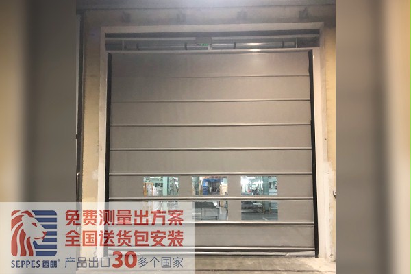 湖北汽車部件廠房堆積式快速卷簾門